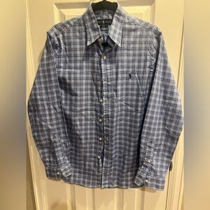 Ralph Lauren Blue Plaid Button-Down Shirt